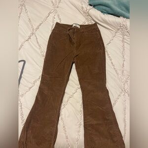 Corduroy Brown Flared Pants